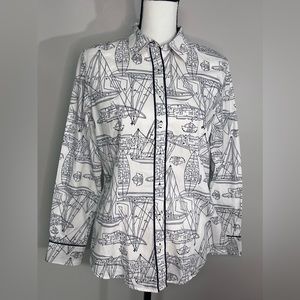 Brooks Brothers Button Up Long Sleeve Shirt  Women's Size 8